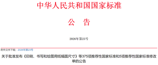 市场监管总局（国家标准委）批准发布375项推荐性国家标准和5项推荐性国家标准修改单