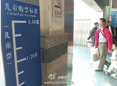 检察日报:儿童票标准应尽快“废身高立年龄”